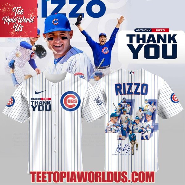 Chicago Cubs Thank You Legend Anthony Rizzo Jersey – White