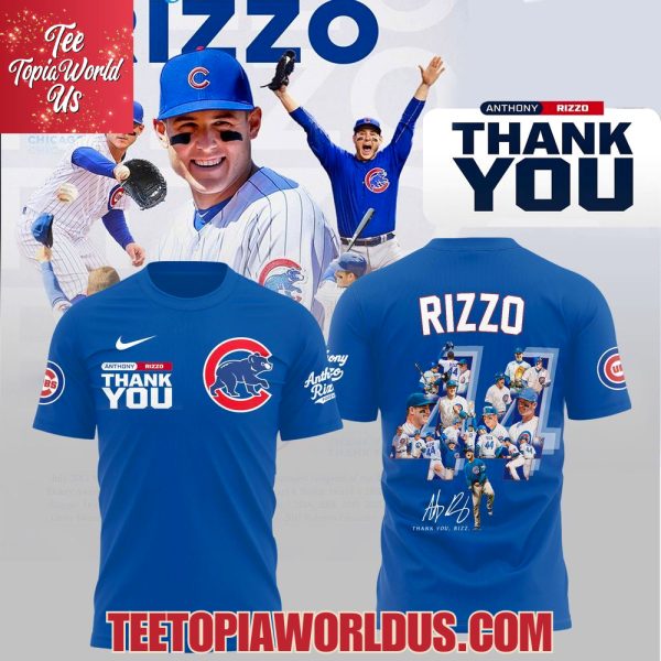 Chicago Cubs Thank You Legend Anthony Rizzo T-Shirt, Hoodie – Blue