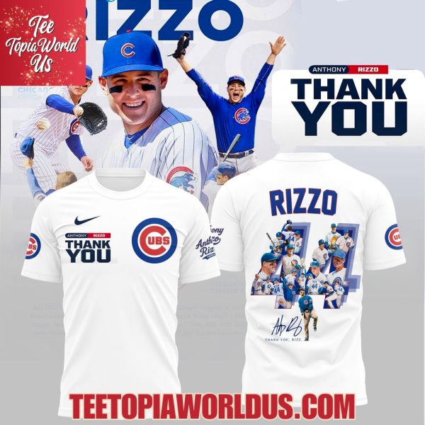 Chicago Cubs Thank You Legend Anthony Rizzo T-Shirt, Hoodie – White