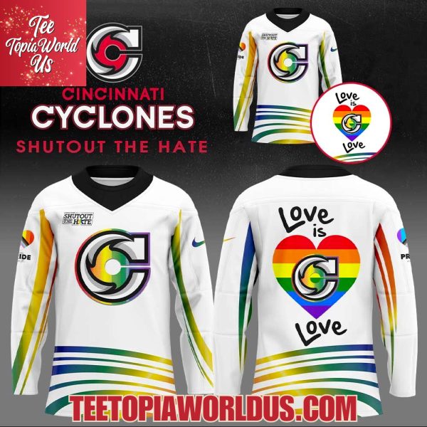 Cincinnati Cyclones Shut Out The Hate Pride Drop Jersey