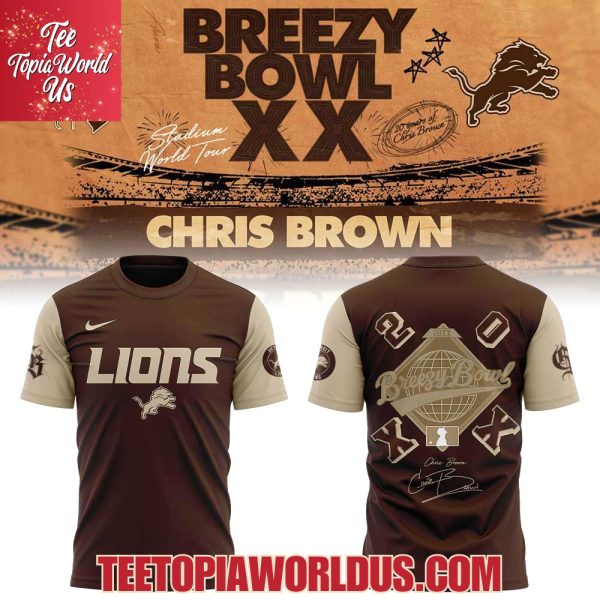 Detroit Lions Chris Brown Breezy Bowl XX Signature Hoodie