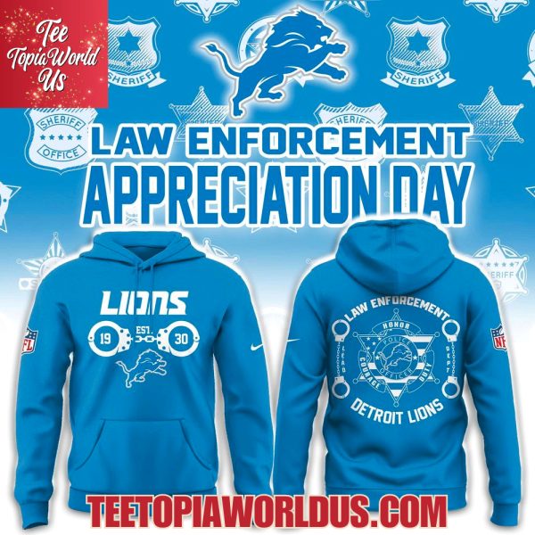 Detroit Lions Law Enforcement Appreciation Day Hoodie