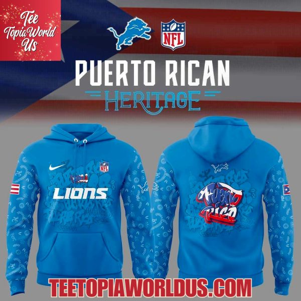 Detroit Lions Puerto Rican Heritage Hoodie