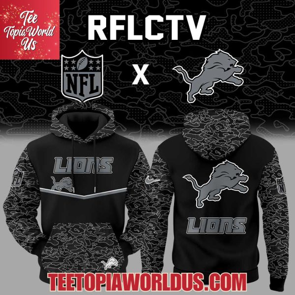 Detroit Lions x RFLCTV Black Collection Hoodie