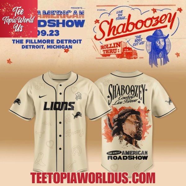 Detroit Lions X Shaboozey – The Great American Roadshow 2025 Merch Jersey