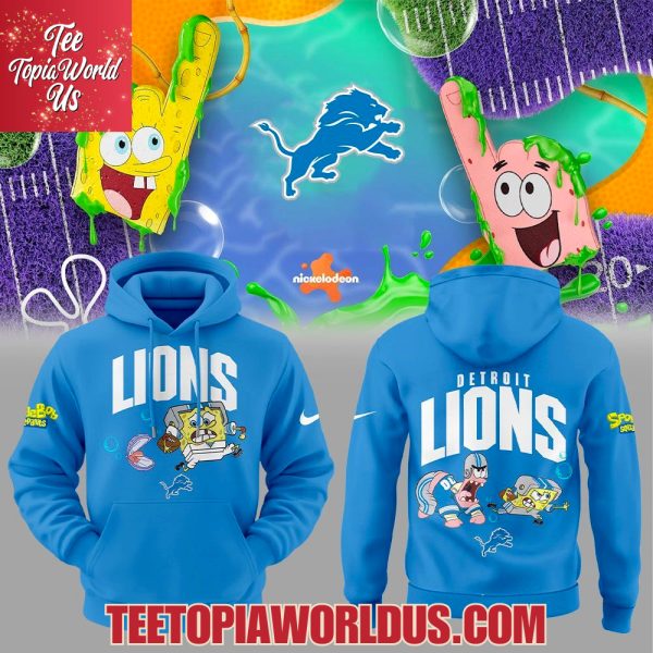 Detroit Lions x SpongeBob T-Shirt, Hoodie