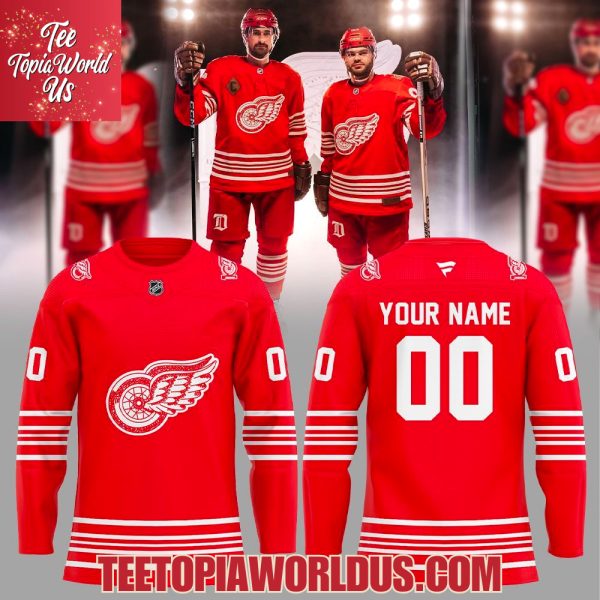Detroit Red Wings New Uniform Celebrate 100y of Hockeytown Jersey