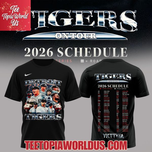Detroit Tigers On Tour 2026 Schedule T-Shirt