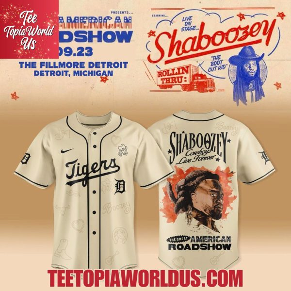 Detroit Tigers X Shaboozey – The Great American Roadshow 2025 Merch Jersey