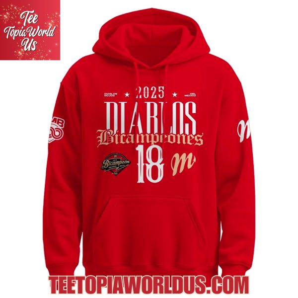 Diablos Rojos del México LMB Bicampeones 2025 Hoodie