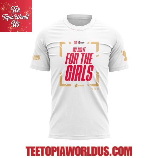 England 2025 Women’s Rugby World Cup Champions For The Girls T-Shirt, Hoodie