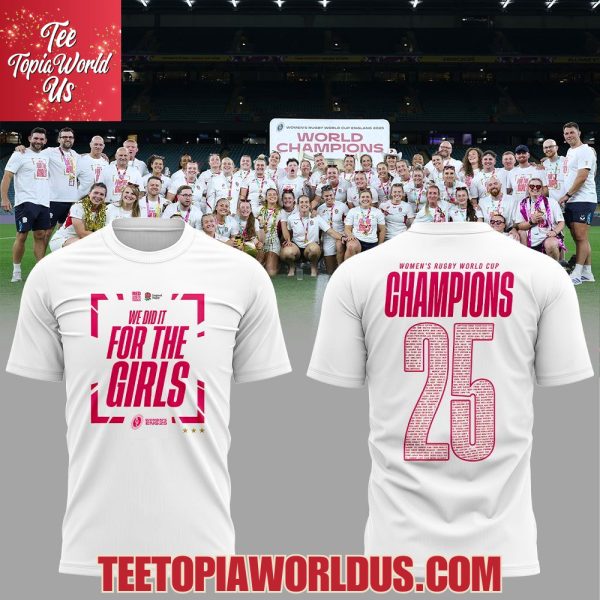 England 2025 Women’s Rugby World Cup Champions T-Shirt
