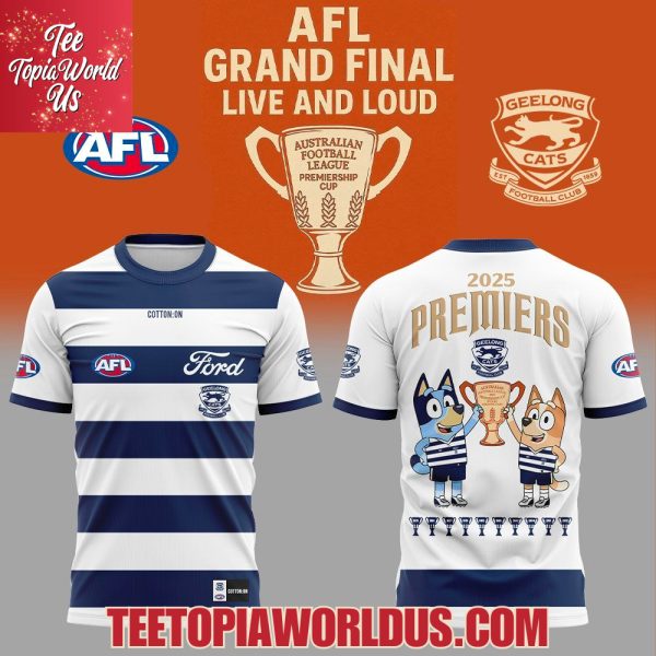 Geelong Cats 2025 AFL Premiers T-Shirt, Hoodie