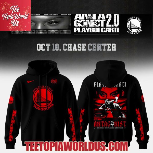 Golden State Warriors X Playboi Carti – Antagonist Tour 2.0 Merch Hoodie