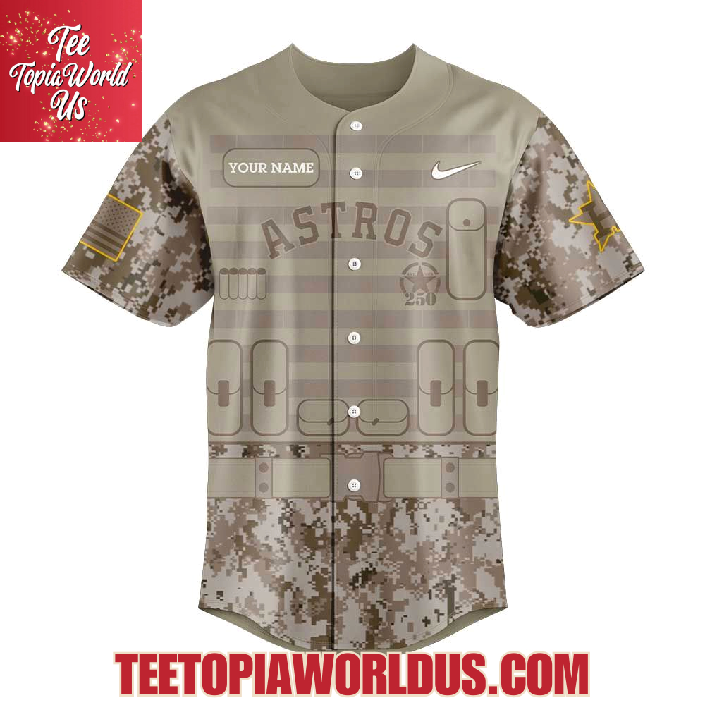 Houston Astros Military Appreciation 250th Annivesay Jersey Custom Name For Fans Houston Astros Military Appreciation 250th Annivesay Jersey Custom Name For Fans