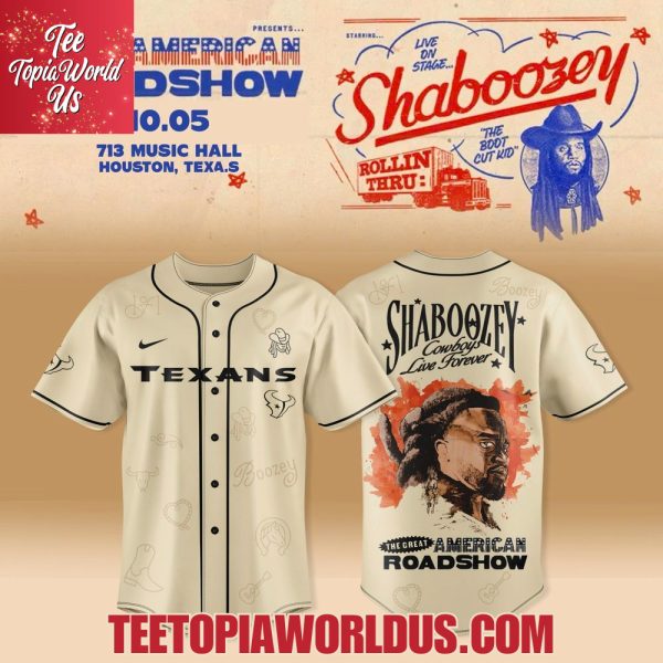 Houston Texans X Shaboozey – The Great American Roadshow 2025 Merch Jersey