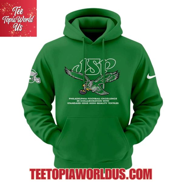 JSP Philadelphia Eagles Kelly Green Throwback Hoodie