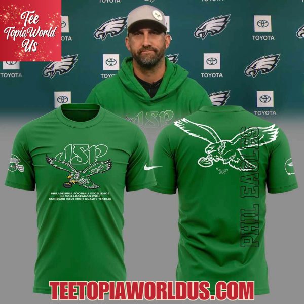 JSP Philadelphia Eagles Kelly Green Throwback Hoodie