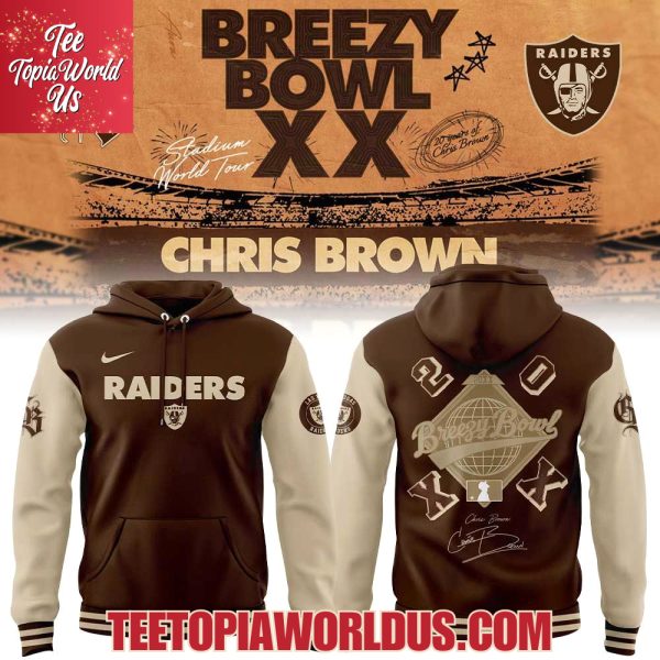 Las Vegas Raiders Chris Brown Breezy Bowl XX Signature Hoodie