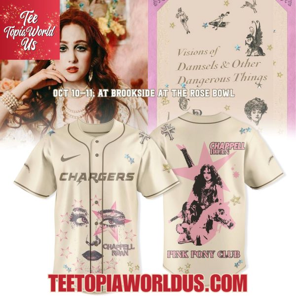 Los Angeles Chargers X Chappell Roan: Visions of Damsels & Other Dangerous Things Tour Merch Jersey