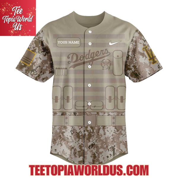 Los Angeles Dodgers Military Appreciation 250th Annivesay Jersey Custom Name For Fans