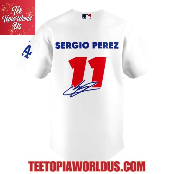 Los Angeles Dodgers x Checo Pérez 11 Cadillac Formula Jersey