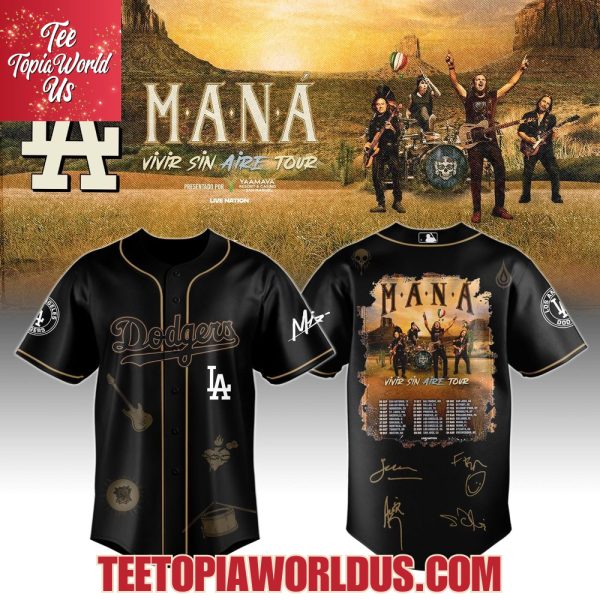 Los Angeles Dodgers x MANÁ Vivir Sin Aire Tour Baseball Jersey 2025