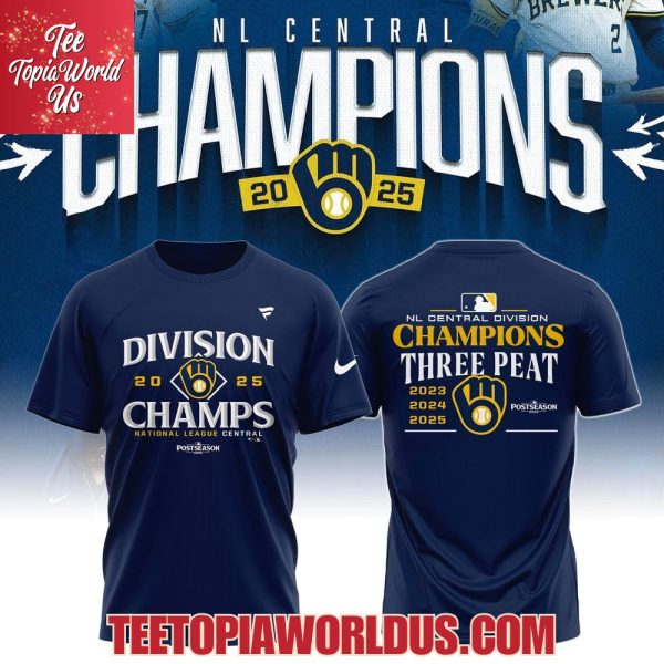 Milwaukee Brewers 2025 NL Central Division Champions T-Shirt