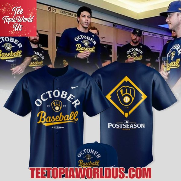 Milwaukee Brewers 2025 October ready POSTSEASON Baseball Jersey