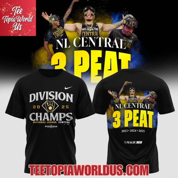 Milwaukee Brewers NL Central 3 PEat 2023-2024-2025 Hoodie