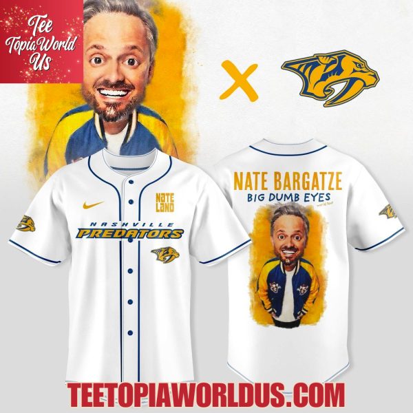 Nashville Predators x Nate Bargatze Big Dumb Eyes World Tour Jersey