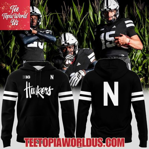 Nebraska Cornhuskers New Alternate Dark Mode Helmet Logo In Black T-Shirt, Hoodie