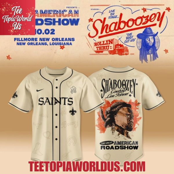 New Orleans Saints X Shaboozey – The Great American Roadshow 2025 Merch Jersey