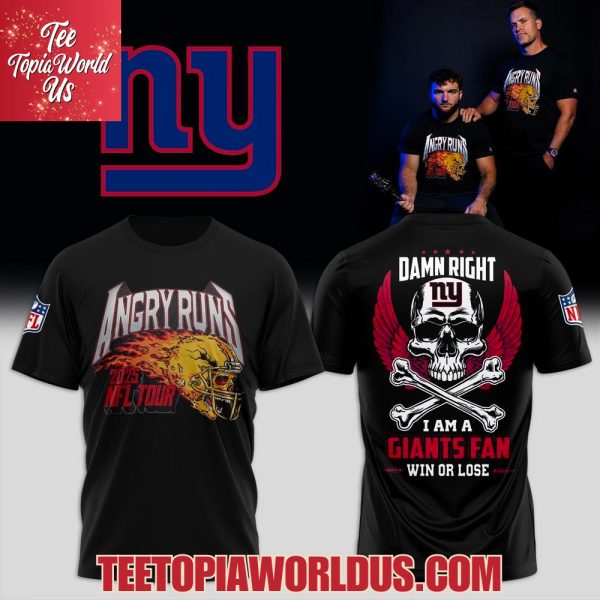 New York Giants Angry Runs 2025 NFL Tour T-Shirt, Hoodie