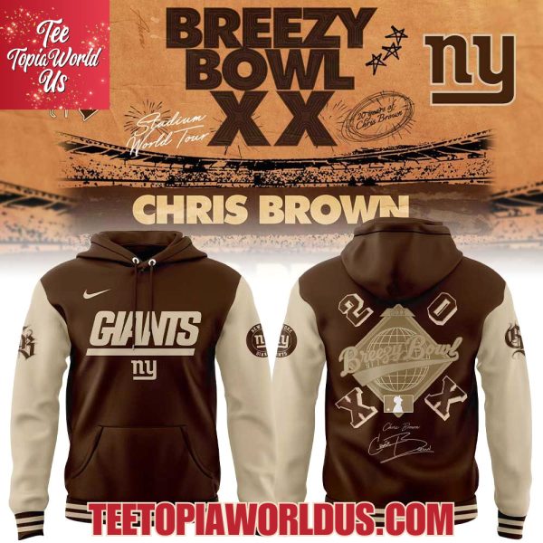New York Giants Chris Brown Breezy Bowl XX Signature Hoodie
