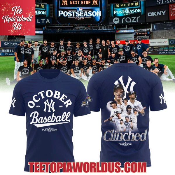 New York Yankees October 2025 Postseason T-Shirt, Hoodie