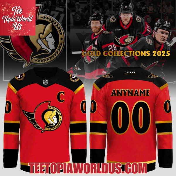 Ottawa Senators x Gold Collections 2025 Jersey