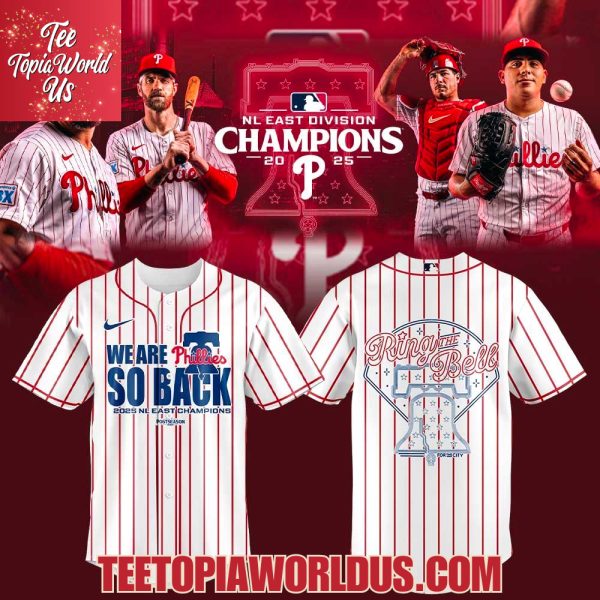 Philadelphia Phillies 2025 NL East Champions Ring The Bell Jersey