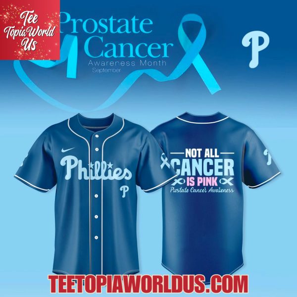 Philadelphia Phillies Prostate Cancer Awareness Month September Jersey