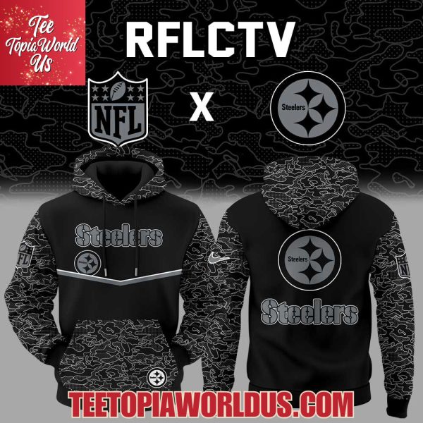Pittsburgh Steelers x RFLCTV Black Collection Hoodie