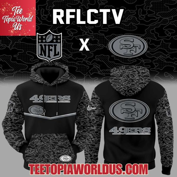 San Francisco 49ers x RFLCTV Black Collection Hoodie