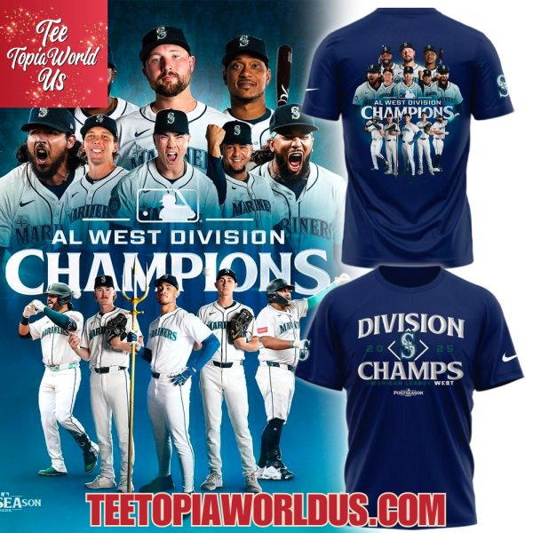 Seattle Mariners 2025 AL West Division Champions T-Shirt
