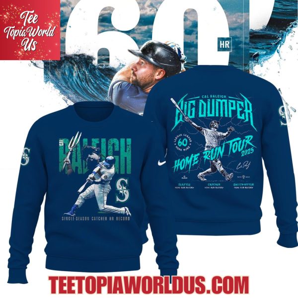 Seattle Mariners Cal Raleigh Navy Catcher Home Run Record T-Shirt, Hoodie