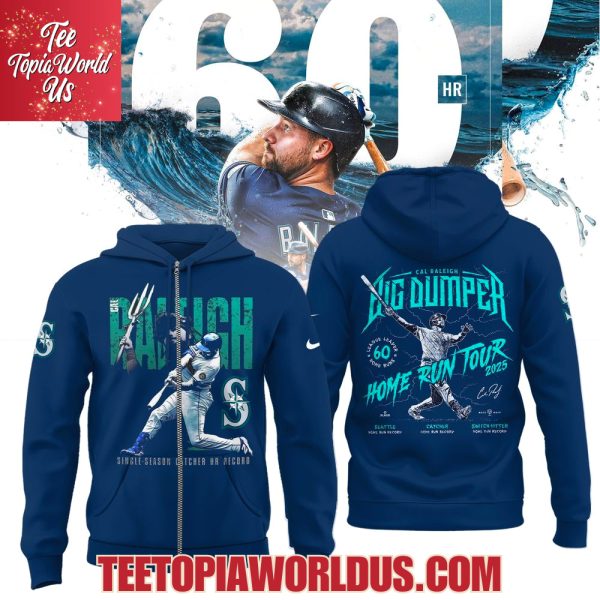Seattle Mariners Cal Raleigh Navy Catcher Home Run Record T-Shirt, Hoodie