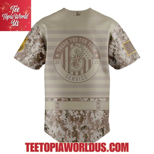 Seattle Mariners Military Appreciation 250th Annivesay Jersey Custom Name For Fans