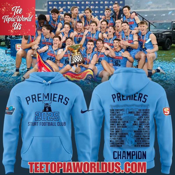 Sturt FC 2025 League Premiers T-Shirt, Hoodie