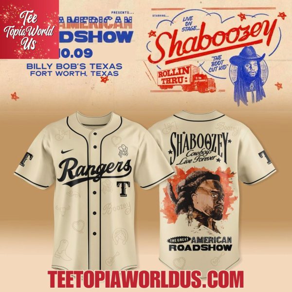 Texas Rangers X Shaboozey – The Great American Roadshow 2025 Merch Jersey