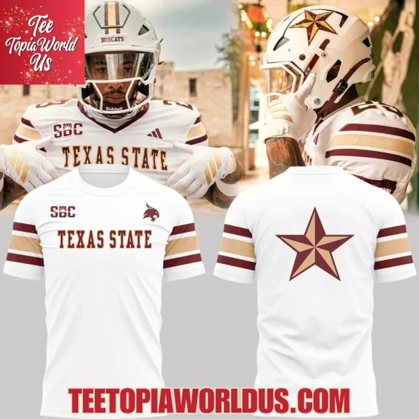 Texas State Bobcats Helmet Logo Uniform T-Shirt, Hoodie
