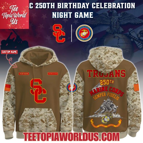 USC Trojans U.S.M.C 250th Birthday Hoodie