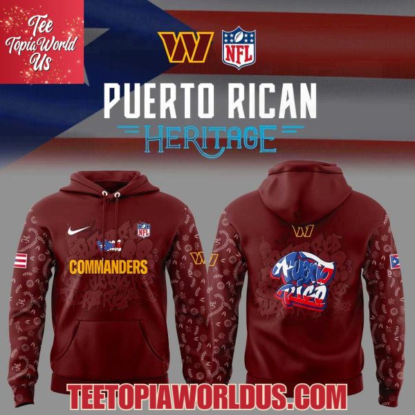 Washington Commanders Puerto Rican Heritage Hoodie